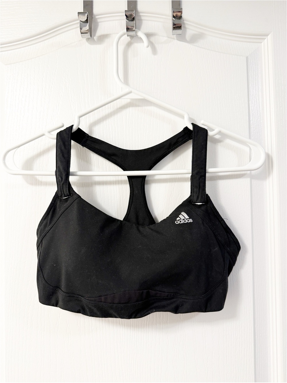 adidas Black Womens Sports Bra crop tank top size XS/S activewear gym workout
